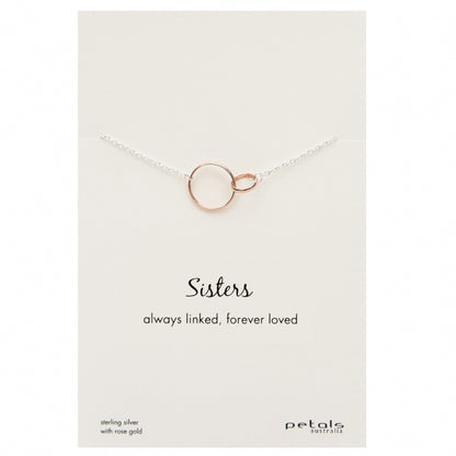 Petals Sisters Necklace Rose - Gold or Silver