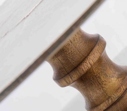 Aluminum Round Cake Stand on Mango Wood Base