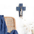Handmade Ceramic Cross Moroccan Indigo