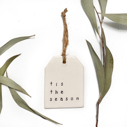 Ceramic Christmas Tag 'Tis the Season'