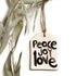 Ceramic Christmas Tag Ornament 'Peace Joy Love'