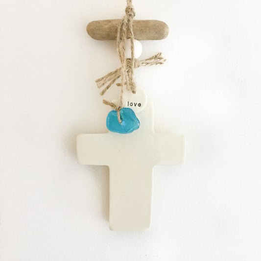 Handmade Ceramic Cross Small