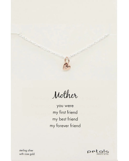Petals Mother Mini Heart Necklace Various