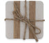 Square Wood and Marble Coaster Set
