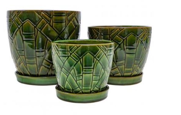 Peyton Pot & Saucer Set of 3 (unavailable for shipping)