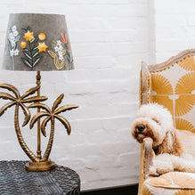 Gold palm lamp deals