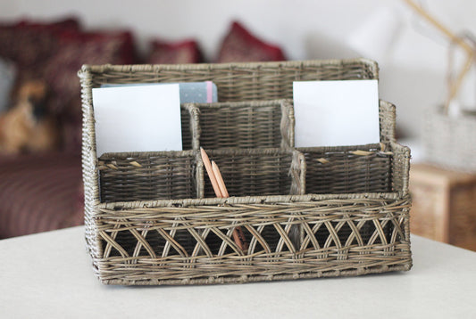 Kubu Grey French Lattice Weave Organiser