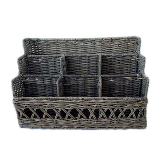 Kubu Grey French Lattice Weave Organiser