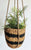 Seagrass Hanging Planter with Black Stripes