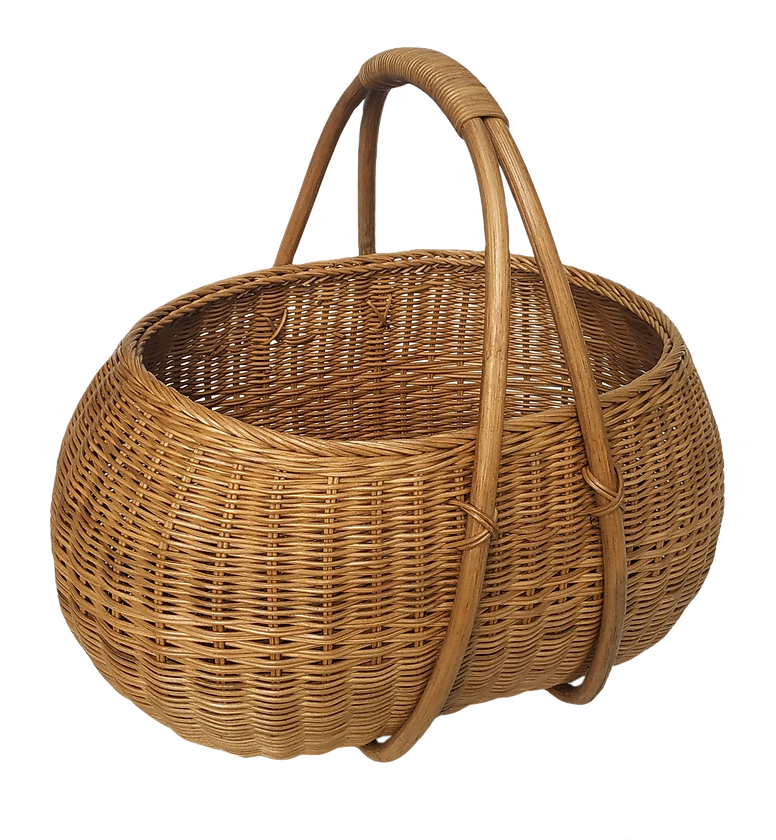 Rattan Vintage Style Market Basket