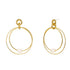 Gold and Pearl Double Loop Stud Earrings