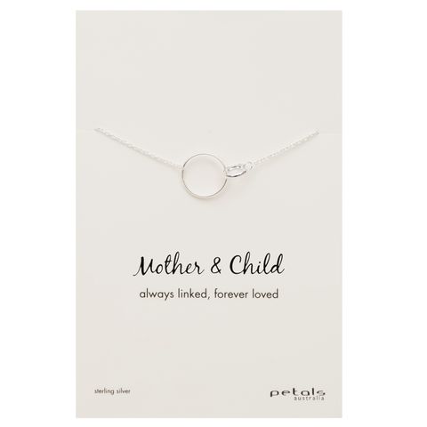 Petals Sterling Silver Necklace - Mother and Child