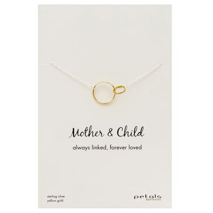 Petals Sterling Silver Necklace - Mother and Child