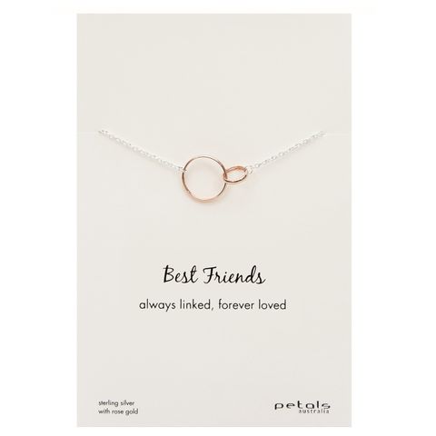Petals Best Friends Necklace Rose Gold