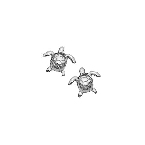 Petals Silver Turtle Earrings