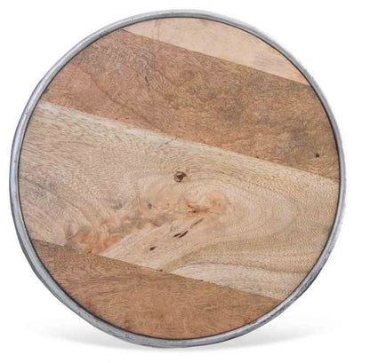 Round Aluminium Stool With Cut Outs
