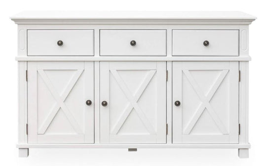 Sorrento White 3 Drawer Buffet - pre order