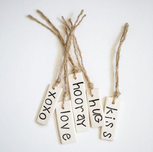 Ceramic Gift Tag Rectangular Hug