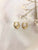 Round Drop Gold Huggie Hoop Earrings