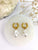 Large Pearl Drop Gold Hoop Earrings