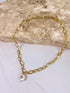 Pearl and Gold Shell Gold Choker Necklace