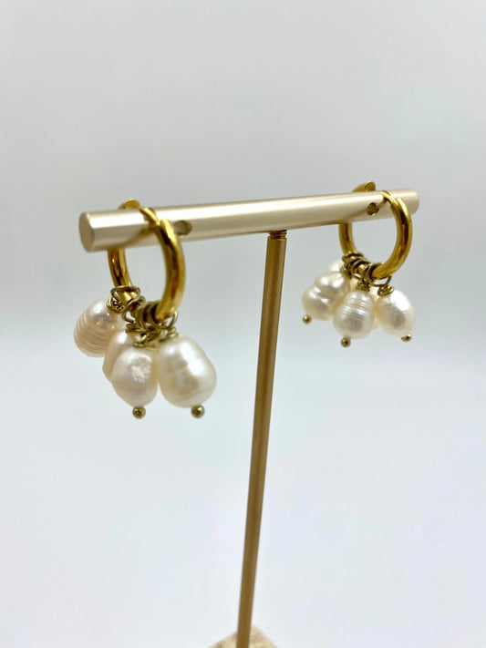 Remi Pearl Cluster Hoop