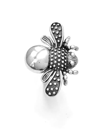 Silver Bee Shaped Ring