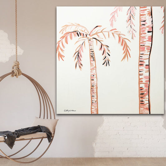 Ink Palms Blush with Black highlights
