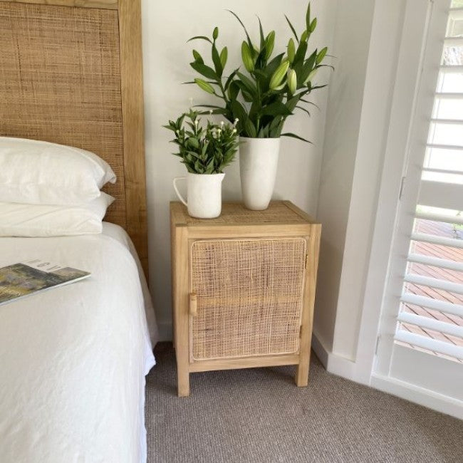 Webbing Bedside Table - Left handle