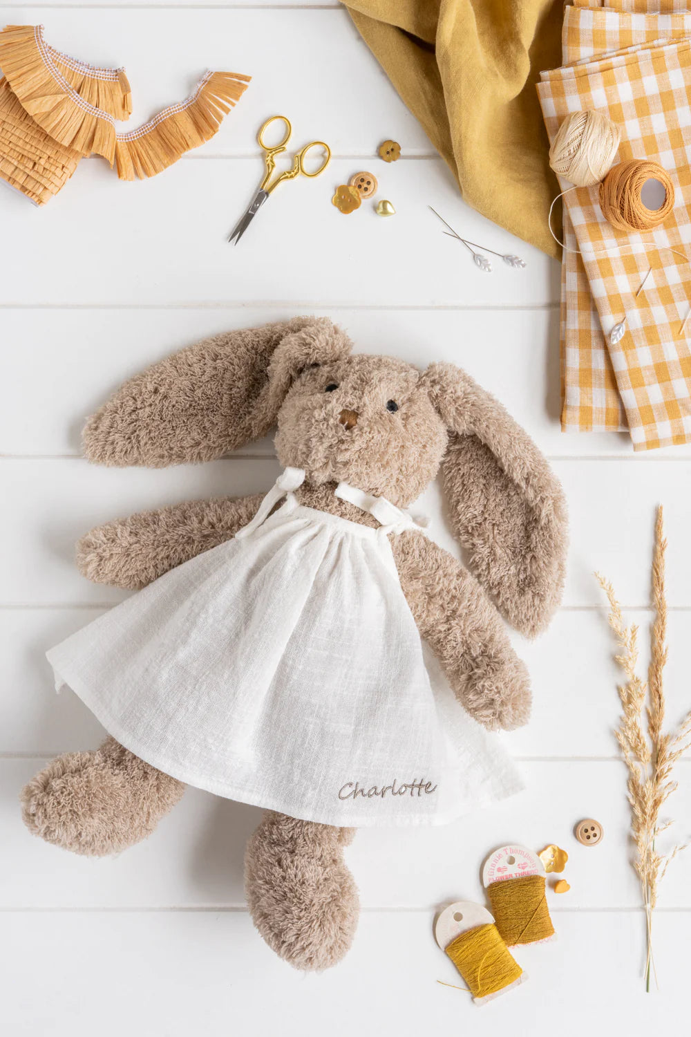 Mrs Honey Bunny White/pink/mustard - Make it Personal