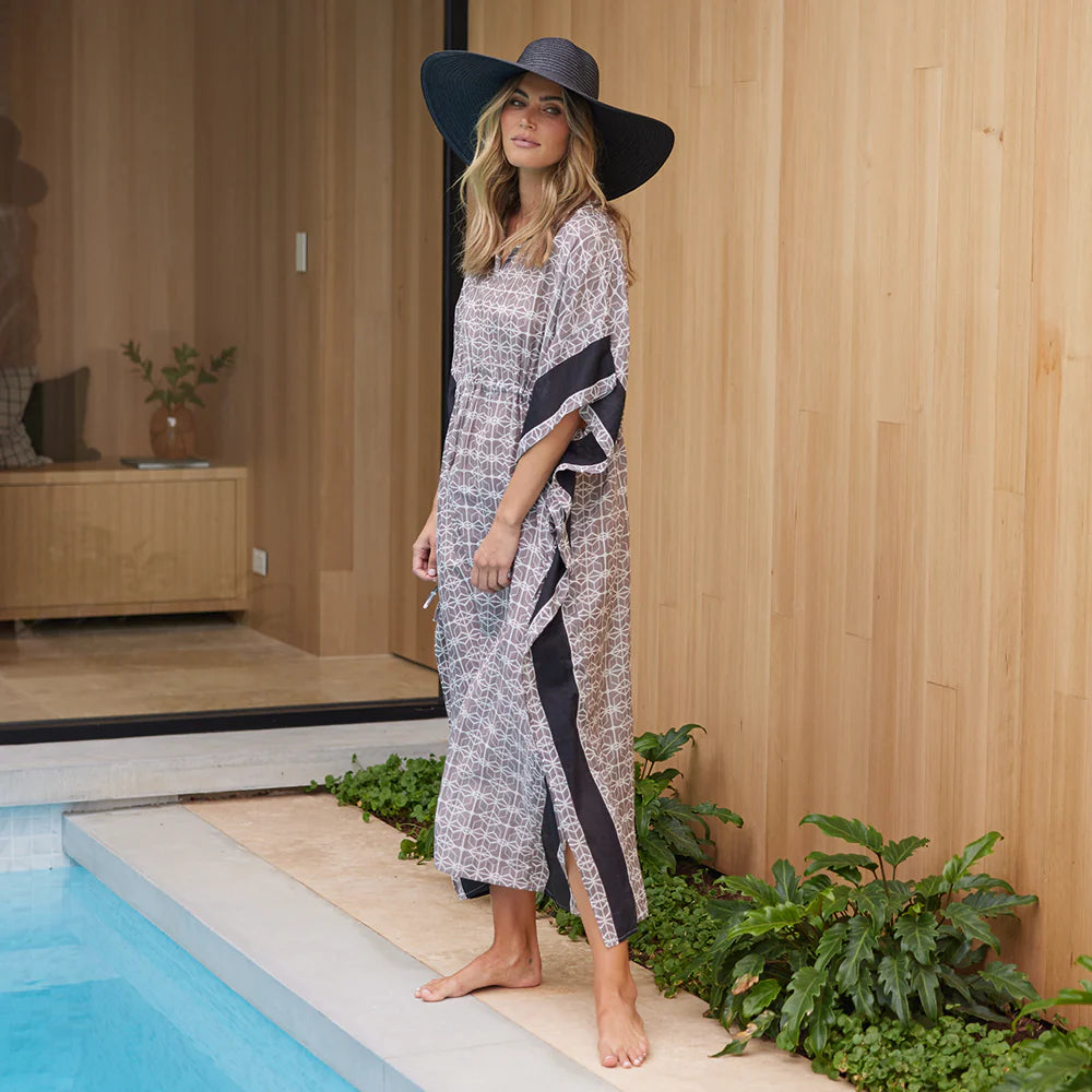 Chico Maxi Kaftan in Escapade Silk