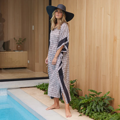 Chico Maxi Kaftan in Escapade Silk