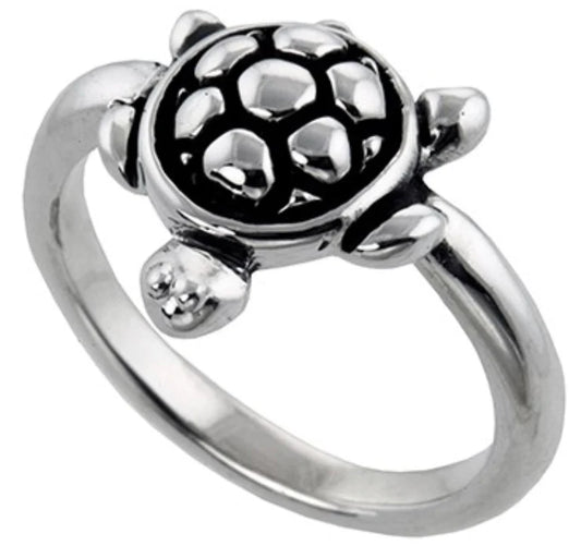 Silver Turtle Ring