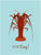 Crayfish Spiny Lobster Greeting Card