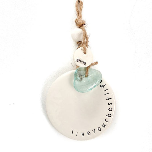 Ceramic quote wall hanging – Live Your Best Life