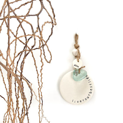 Ceramic quote wall hanging – Live Your Best Life