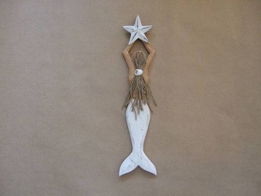 Mermaid Wall Art White (Various Size)