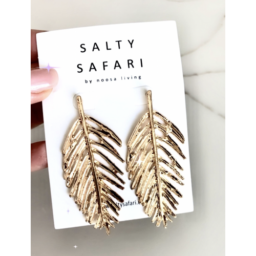 Tropical Luxe Palm Earrings