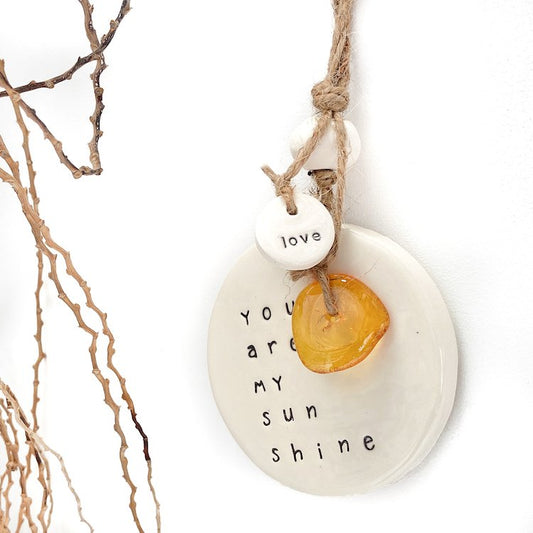 CC Ceramic quote wall hanging – You Are My Sunshine