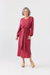 Turning Point Dress Berry Linen