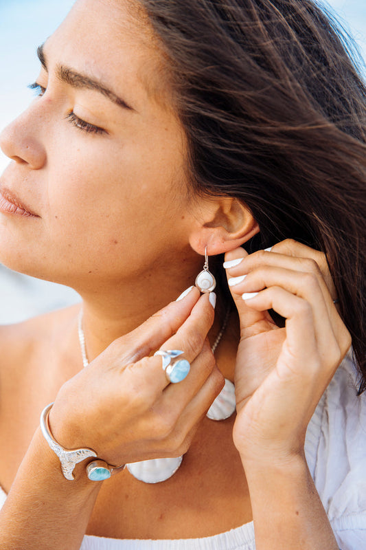 Luna Dolphin Larimar Bracelet