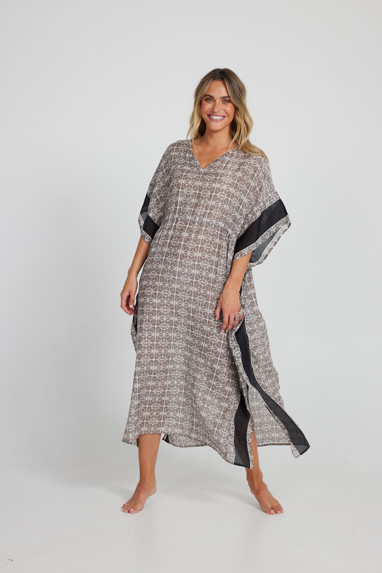 Chico Maxi Kaftan in Escapade Silk