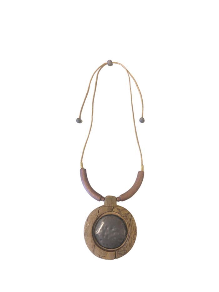 Yoga Wooden Necklace